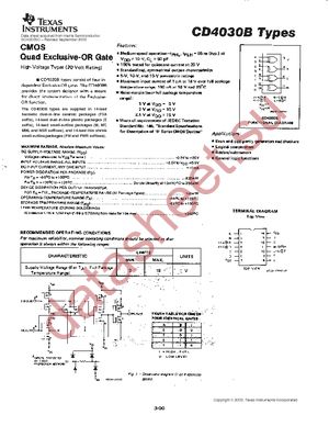 CD4030BPWR datasheet  